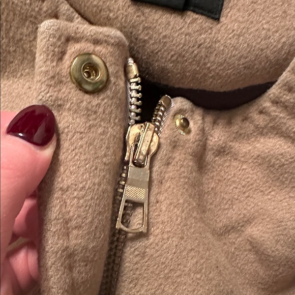 Club Monaco wool Leather trimmed Poncho - Picture 8 of 11